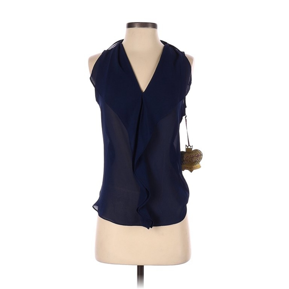 Princess Vera Wang Sleeveless Dark Blue Blouse Size XS